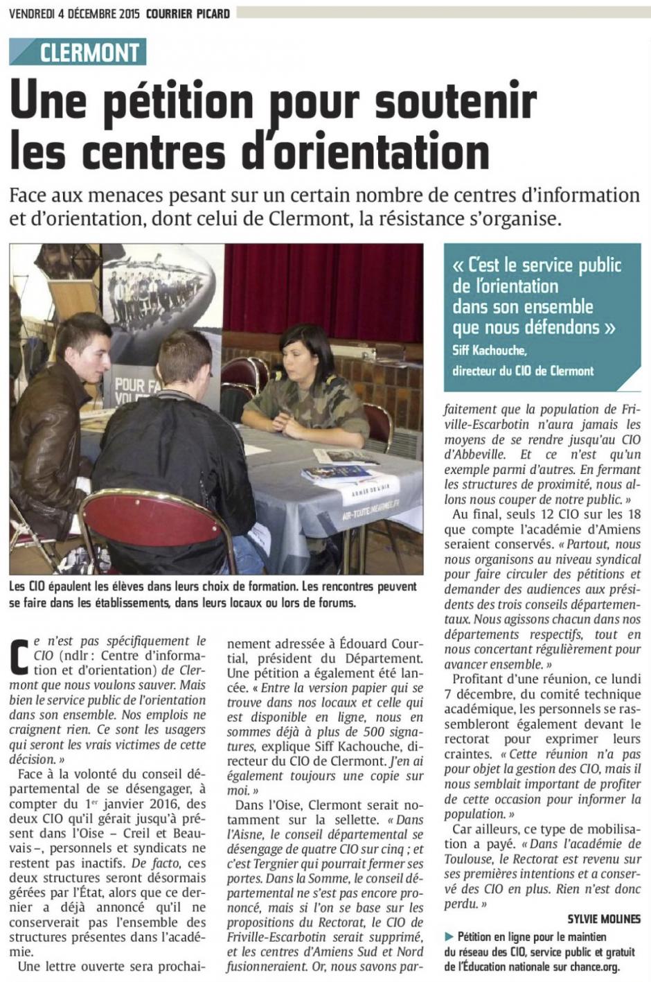 20151204-CP-Clermont-Une pétition pour soutenir les centres d'orientation