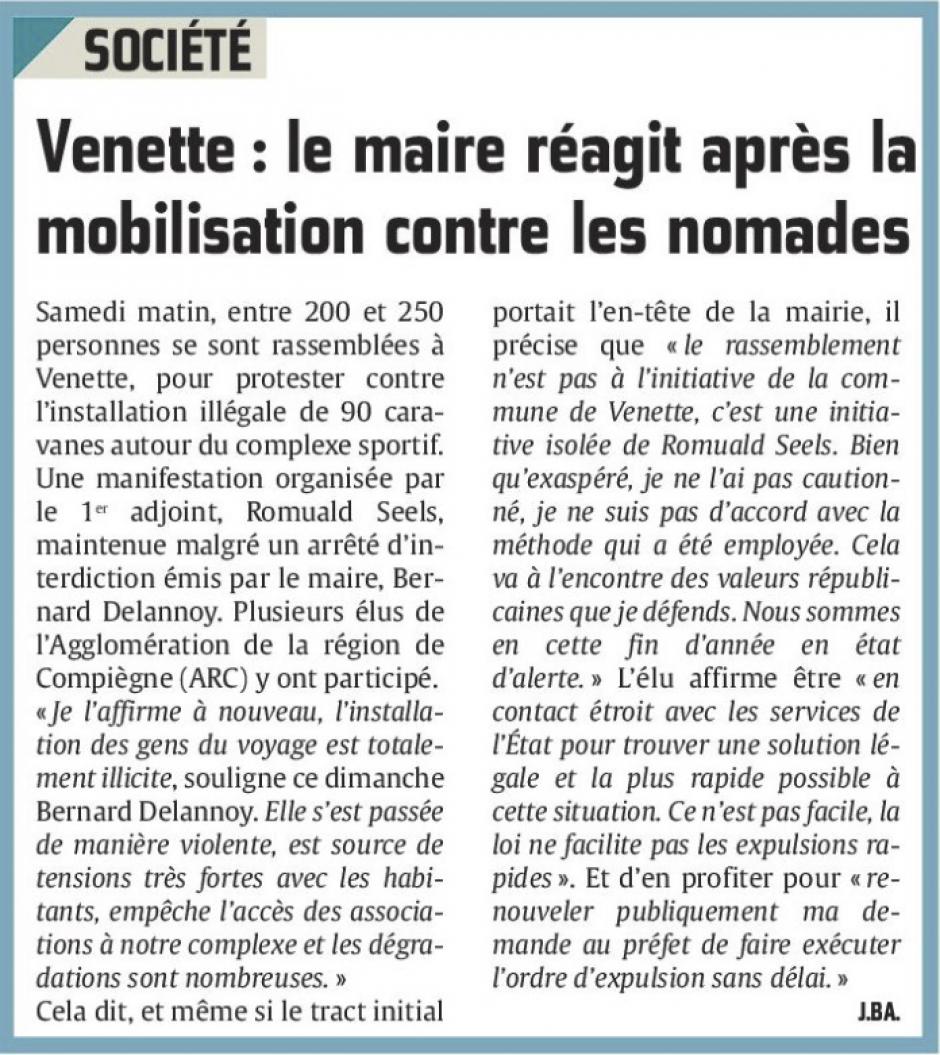 20151214-CP-Venette-Le maire réagit après la mobilisation contre les nomades