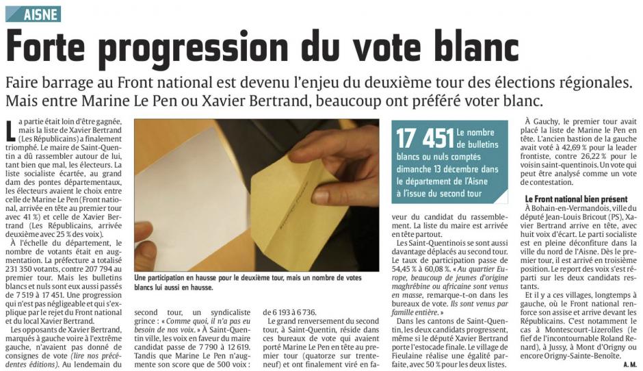20151215-CP-NPdCP-R2015-T2-Aisne-Forte progression du vote blanc [édition Saint-Quentin]