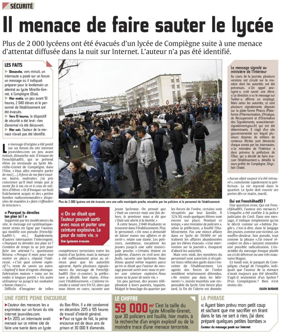 20160112-CP-Compiègne-Il menace de faire sauter le lycée [pages régionales]
