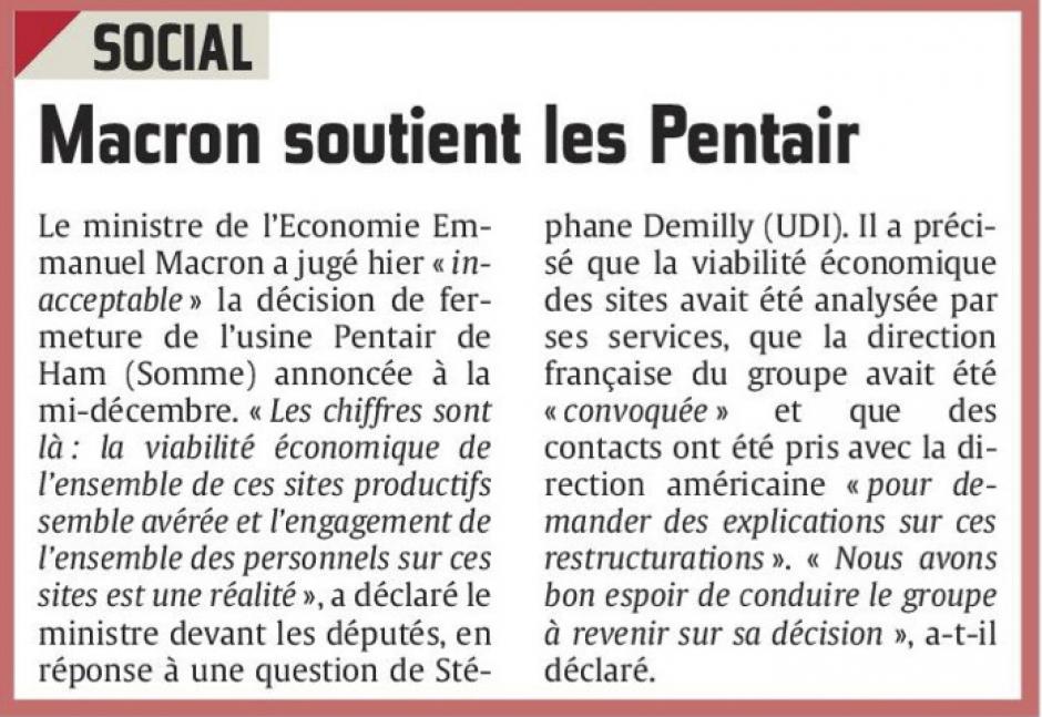 20160113-CP-Ham-Macron soutient les Pentair