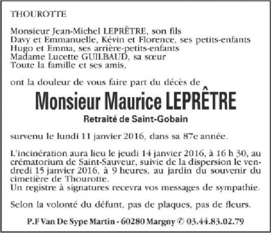 20160113-CP-Thourotte-Carnet-Maurice Leprêtre