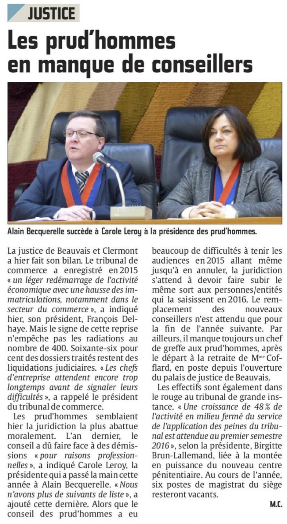 20160119-CP-Beauvais, Clermont - Les prud'hommes en manque de conseillers