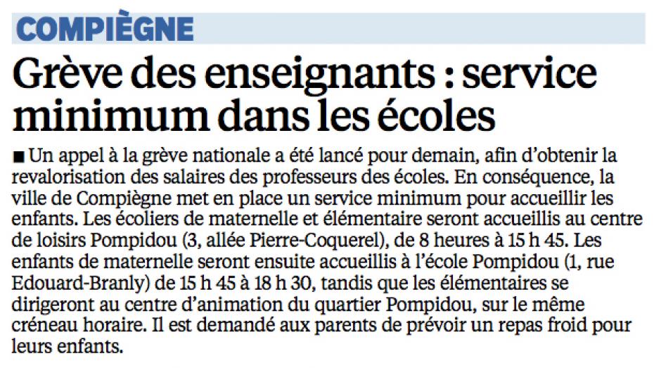 20160125-LeP-Compiègne-Grève des enseignants : service minimum dans les écoles