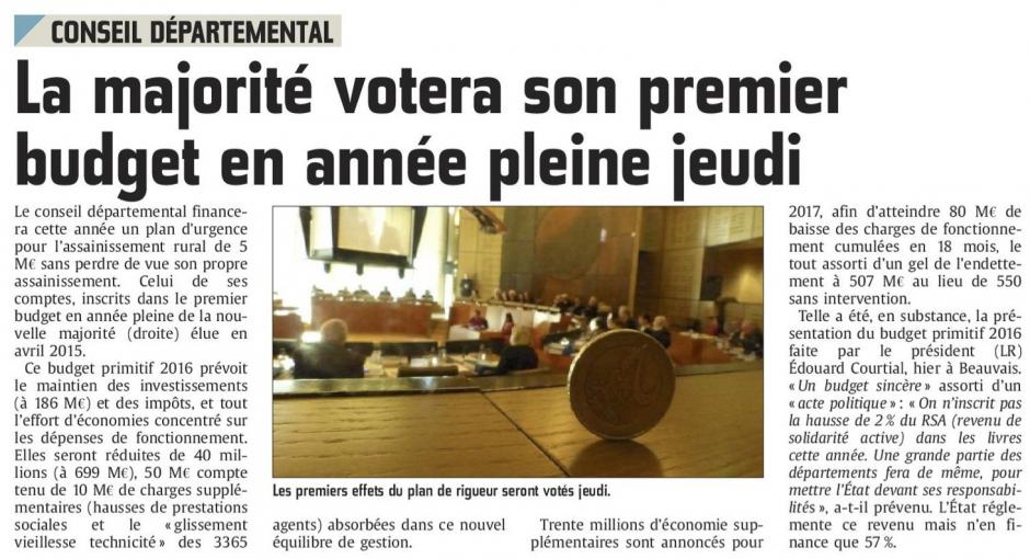 20160126-CP-Oise-Conseil départemental : la majorité votera son premier budget en année pleine jeudi