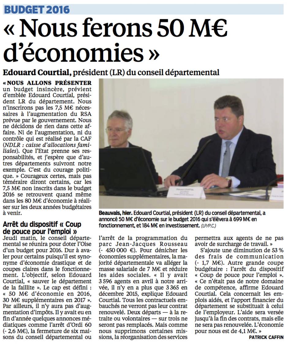 20160126-LeP-Oise-Courtial : « Nous ferons 50 M€ d'économies »