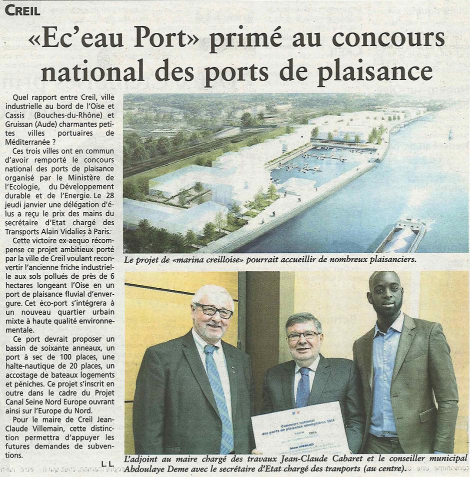 20160203-OH-Creil-« Ec'eau Port » primé au concours national des ports de plaisance