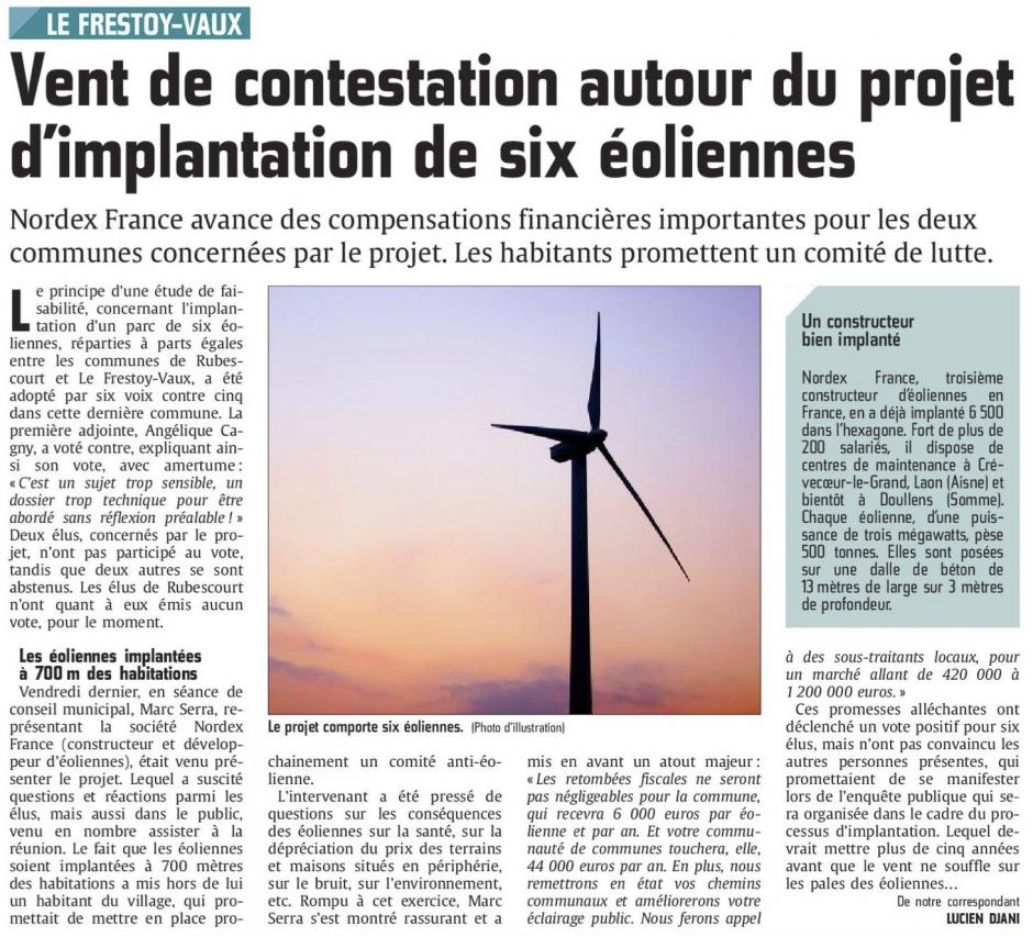 20160209-CP-Le Frestoy-Vaux-Rubescourt-Vent de contestation autour du projet d'implantation de six éoliennes