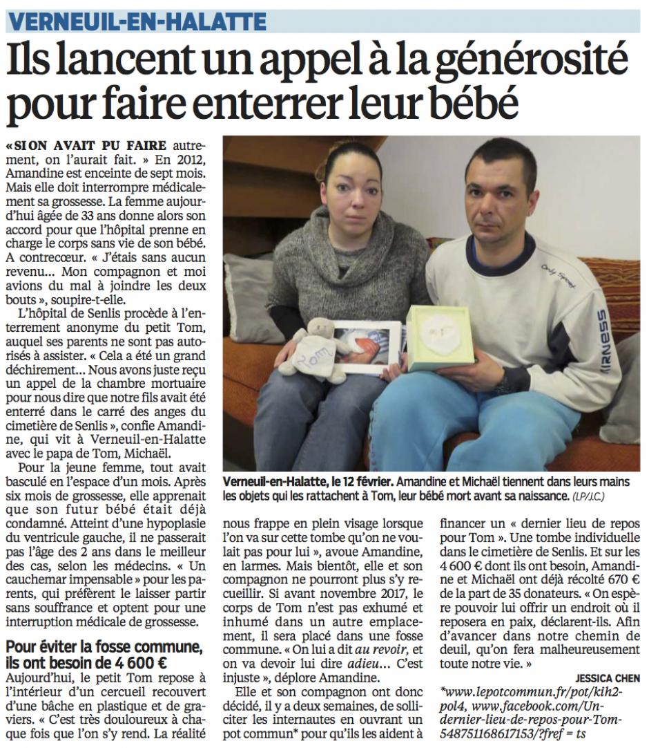20160216-LeP-Verneuil-en-Halatte-Ils lancent un appel à la générosité pour faire enterrer leur bébé