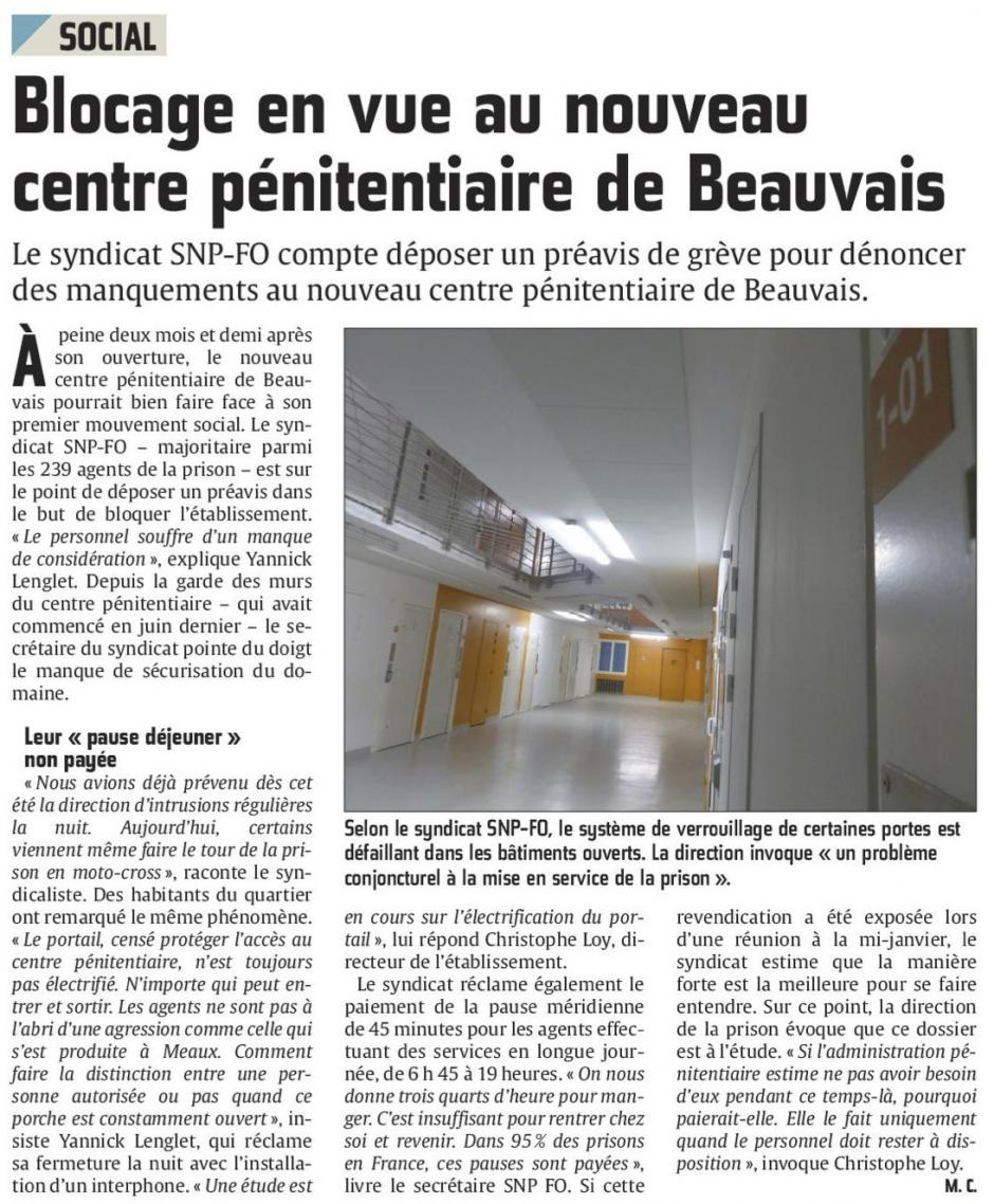 20160218-CP-Beauvais-Blocage en vue au nouveau centre pénitentiaire