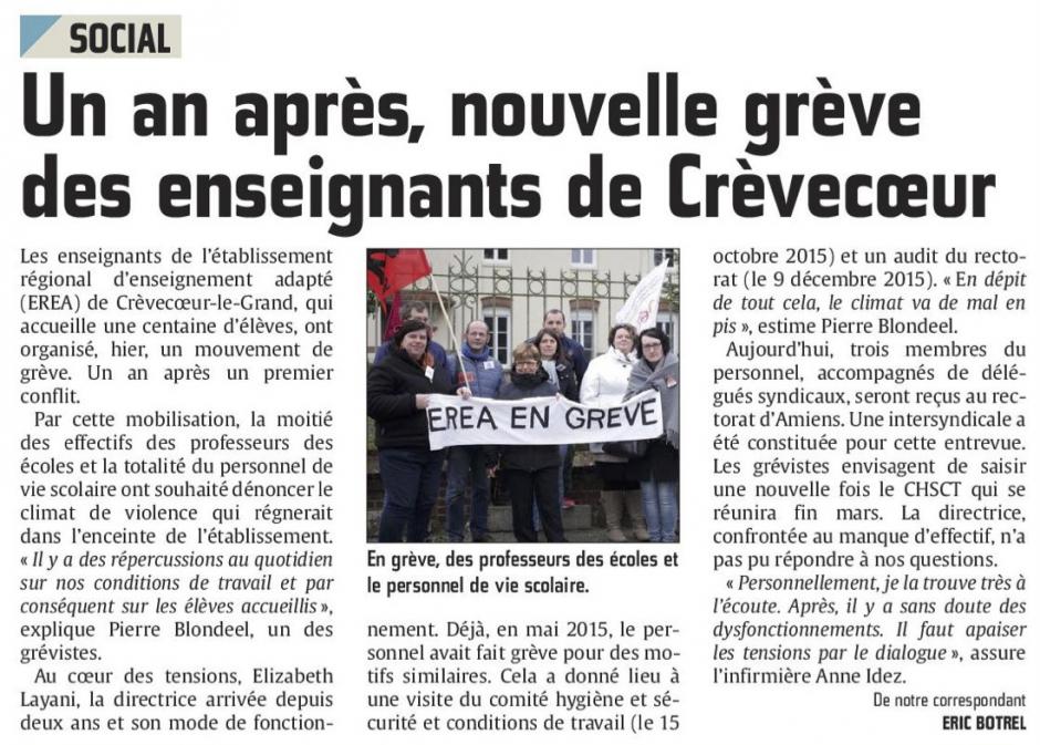 20160302-CP-Crèvecœur-le-Grand-Un an après, nouvelle grève des enseignants