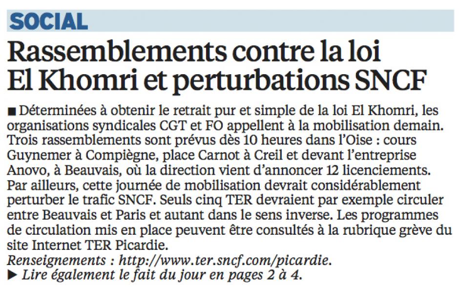 20160308-LeP-Oise-Rassemblements contre la loi El Khomri et perturbations SNCF