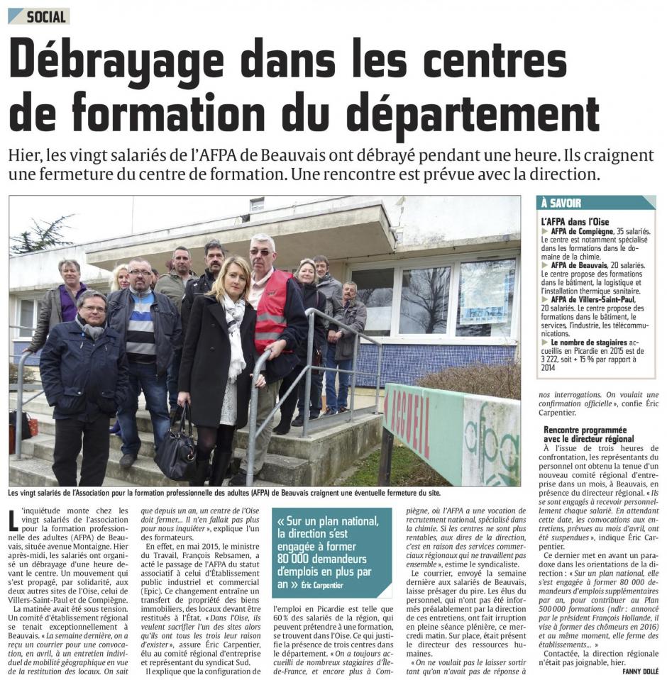 20160324-CP-Beauvais-Débrayage dans les centres de formation du département