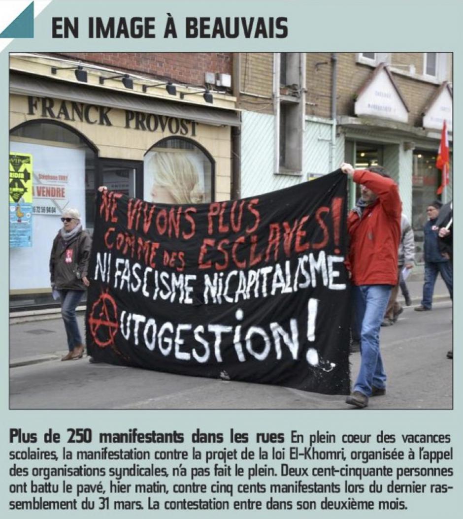 20160410-CP-Beauvais-Plus de 250 manifestants dans les rues