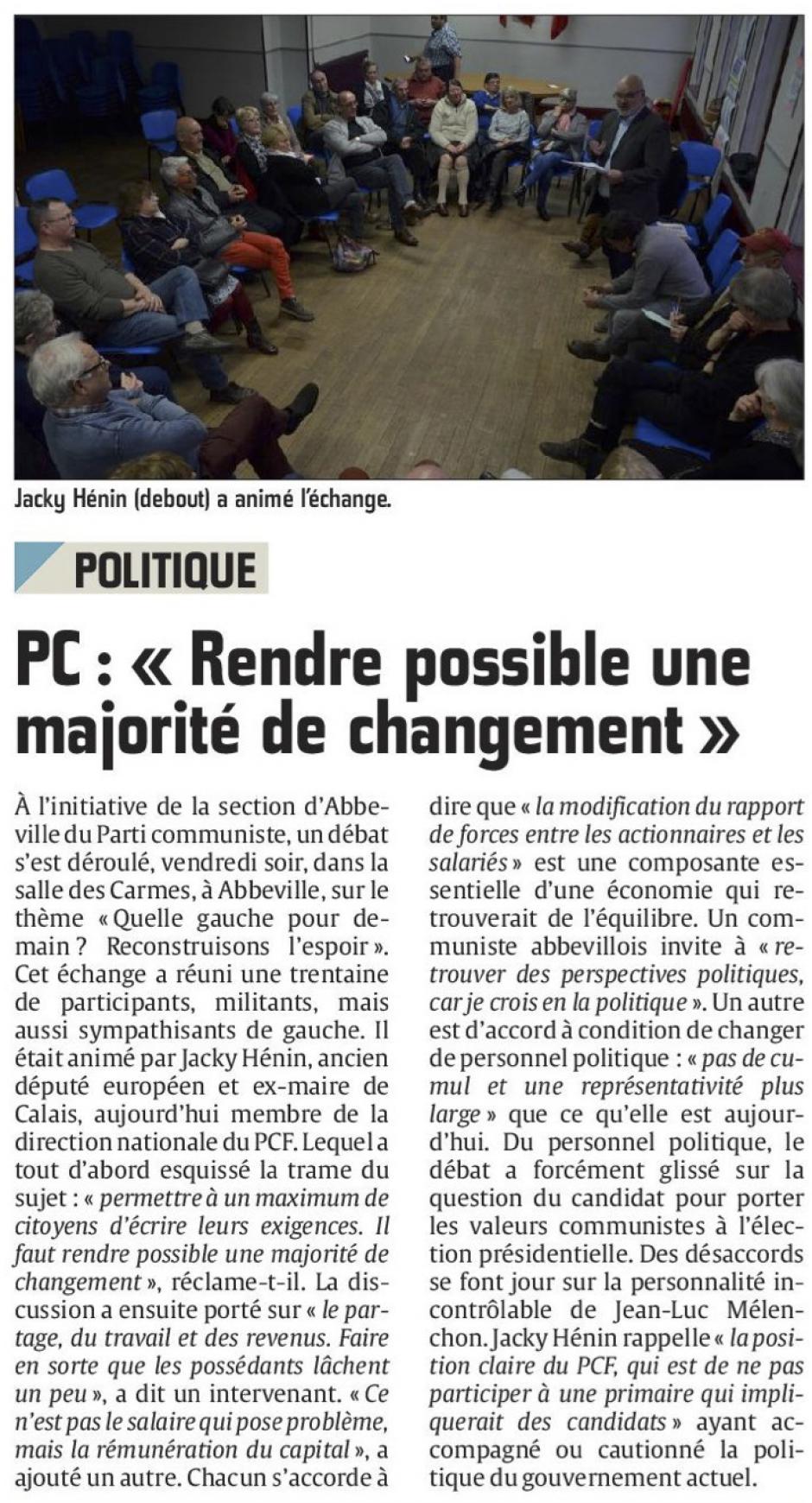 20160425-CP-Abbeville-PC : « Rendre possible une majorité de changement » [édition Picardie maritime]