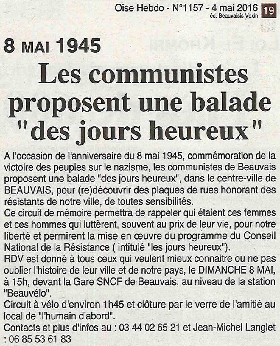 20160504-OH-Beauvais-8 mai 1945 : les communistes proposent une balade « des jours heureux »