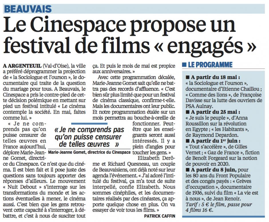 20160505-LeP-Beauvais-Le Cinespace propose un festival de films « engagés »