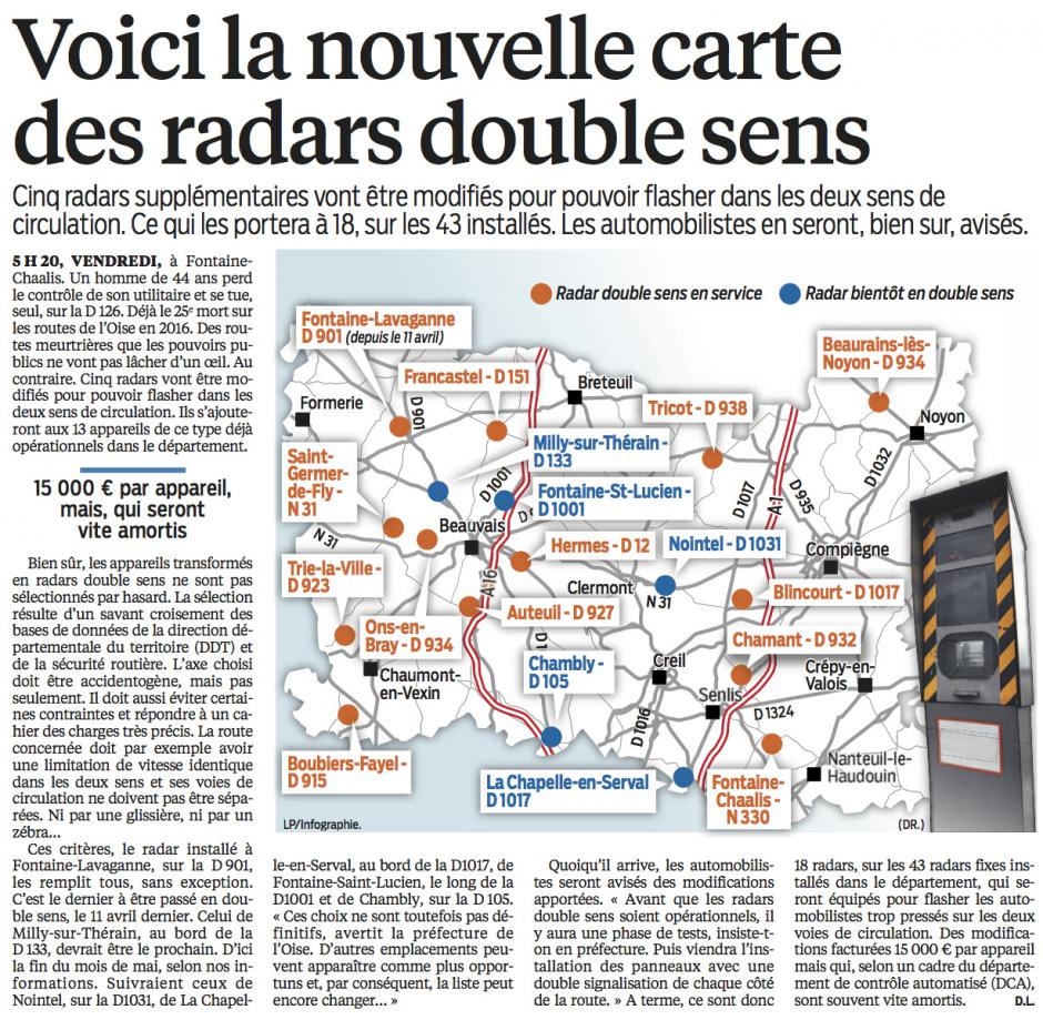 20160517-LeP-Oise-Voici la nouvelle carte des radars double sens