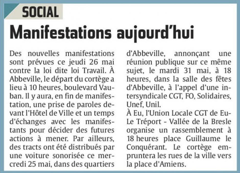20160526-CP-Abbeville-Eu-Manifestations aujourd'hui [édition Picardie maritime]