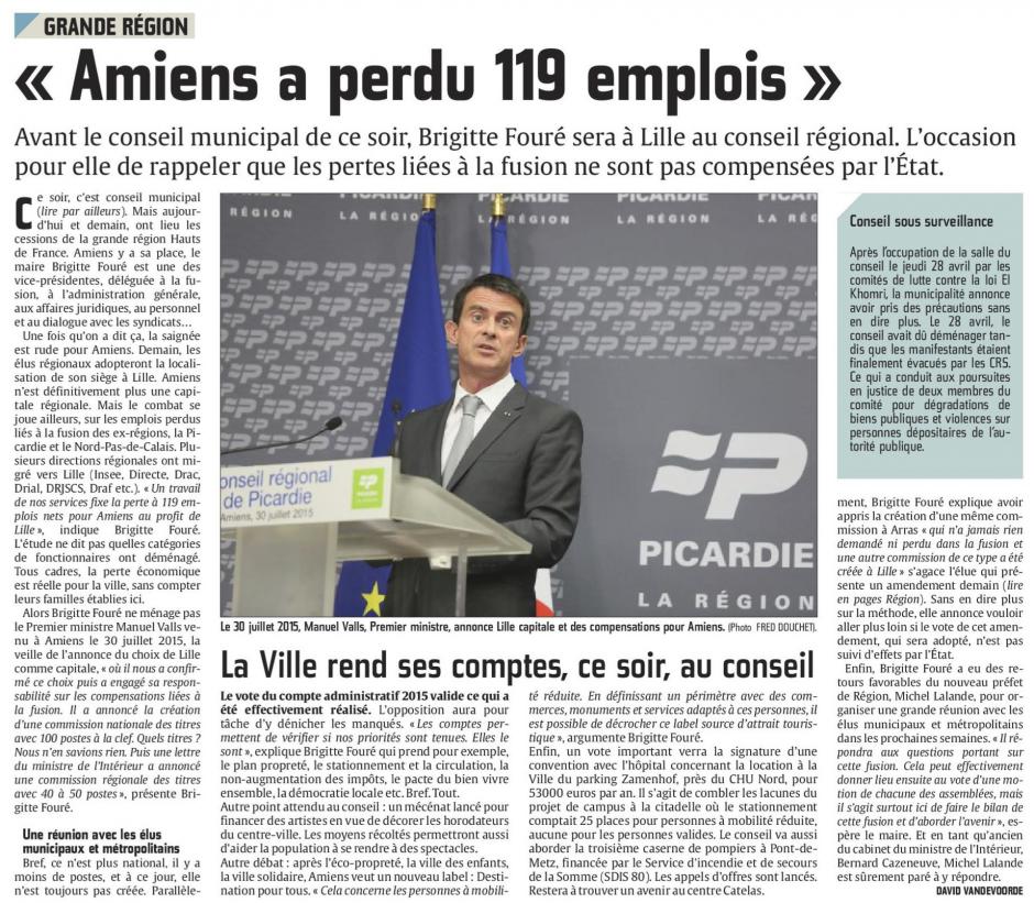 20160526-CP-Amiens-Fouré : « Amiens a perdu 119 emplois »