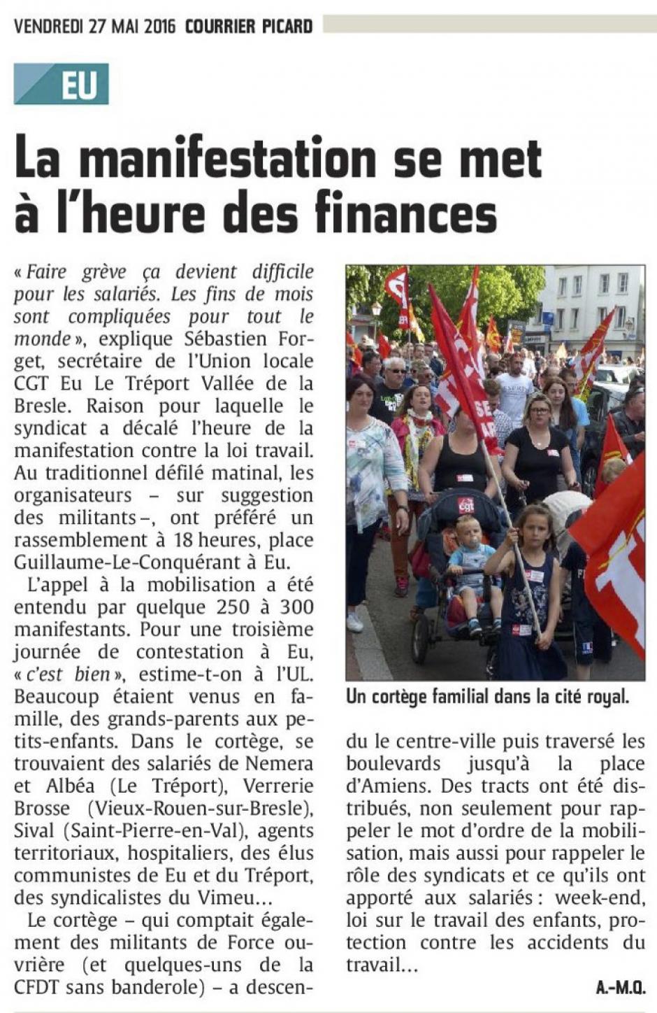 20160527-CP-Eu-La manifestation se met à l'heure des finances [édition Picardie maritime]