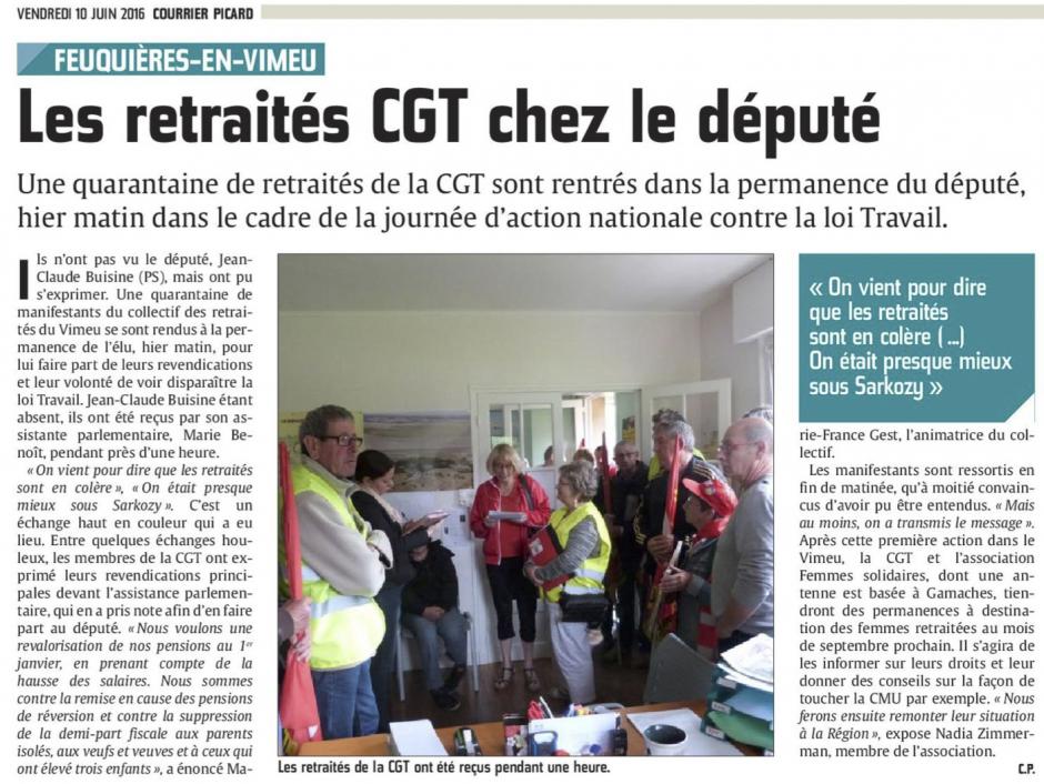 20160610-CP-Feuquières-en-Vimeu-Les retraités CGT chez le député [édition Picardie maritime]