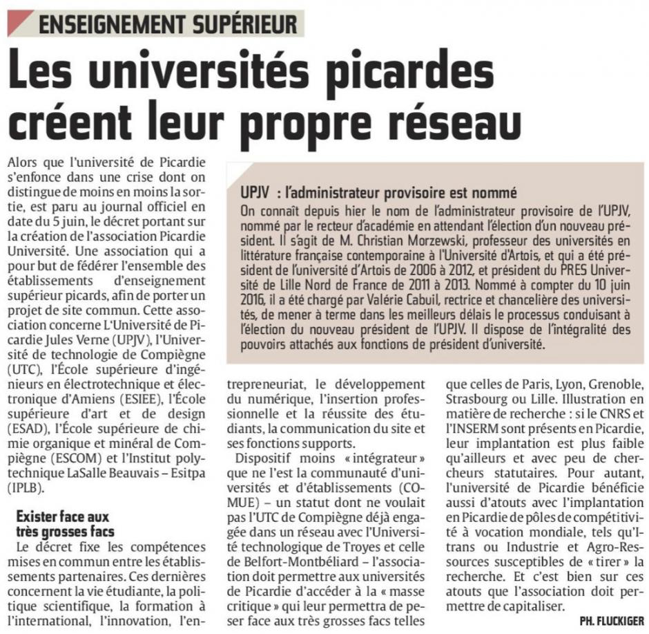 20160610-CP-Picardie-Les universités picardes créent leur propre réseau