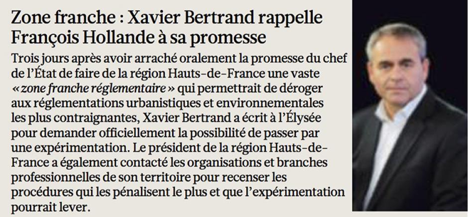 20160617-LeFig-Hauts-de-France-Zone franche : Bertrand rappelle Hollande à sa promesse