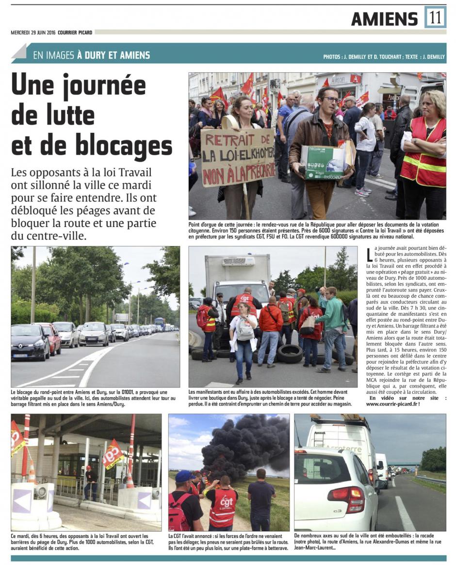 20160629-CP-Amiens-Dury-Une journée de lutte et de blocages [édition Amiens]