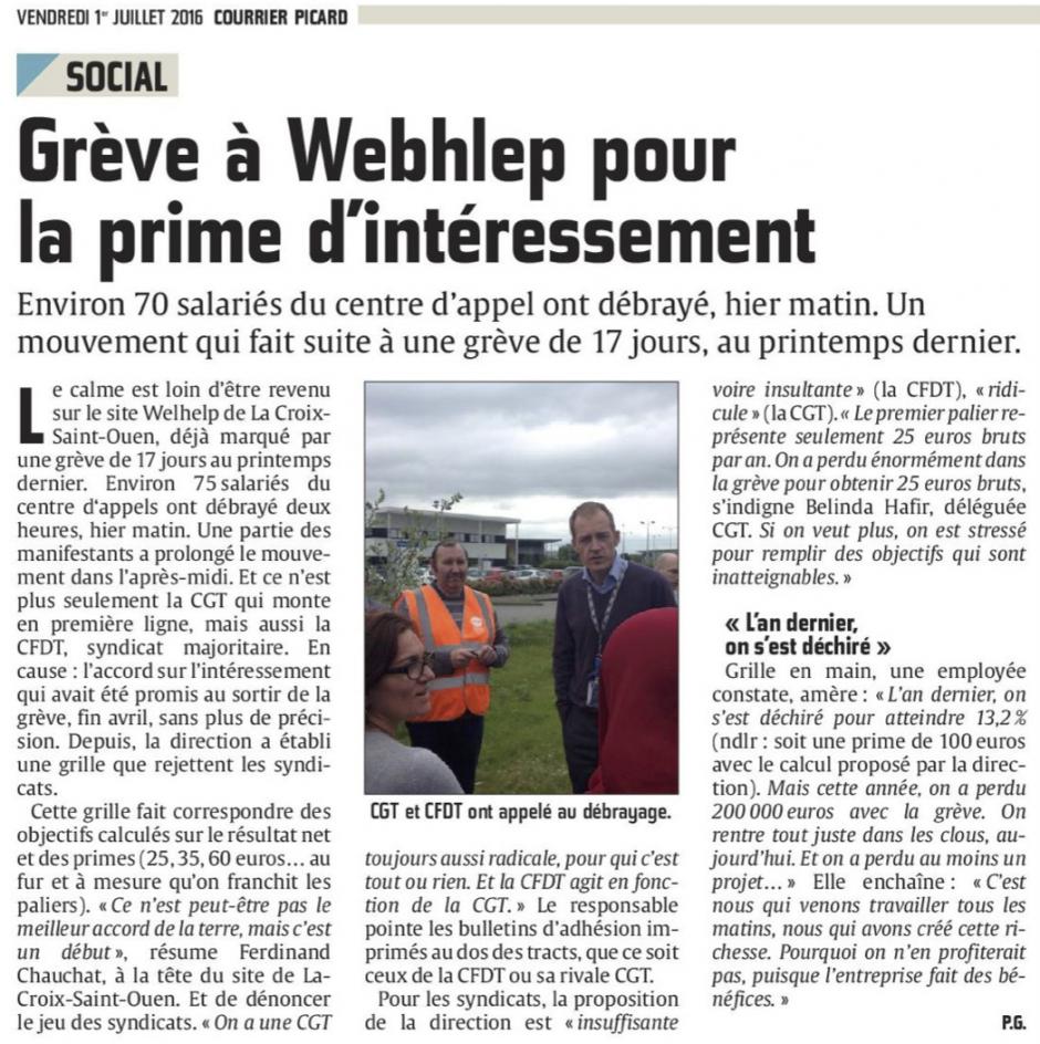 20160701-CP-Lacroix-Saint-Ouen-Grève à Webhelp pour la prime d'intéressement