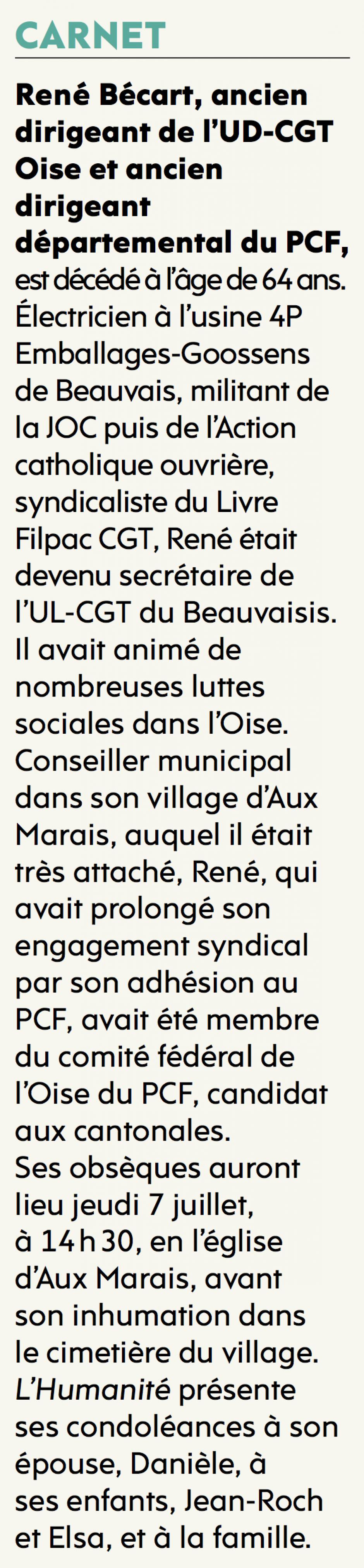 20160705-L'Huma-Aux-Marais-René Bécart, ancien dirigeant de l'UD CGT Oise et ancien dirigeant départemental du PCF