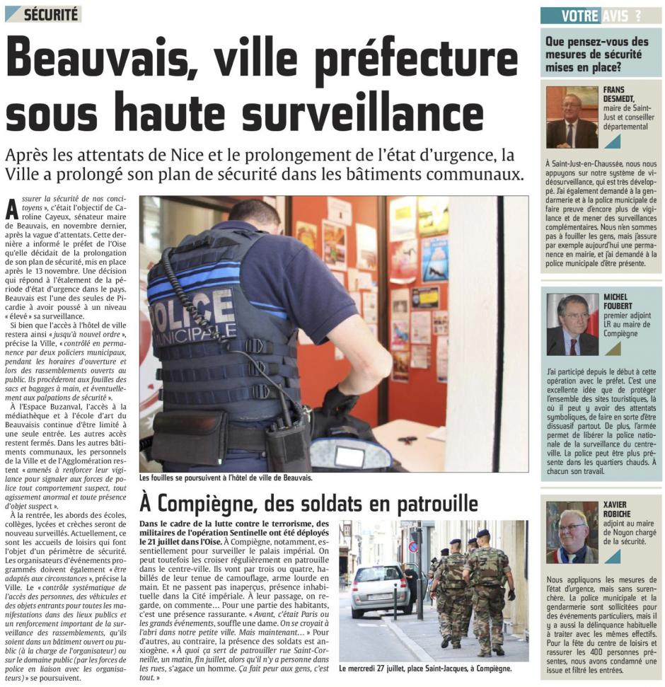 20160730-CP-Beauvais-La ville préfecture sous haute surveillance