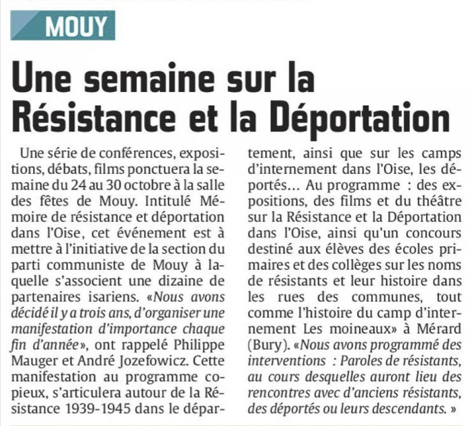 20160911-CP-Mouy-Une semaine sur la Résistance et la Déportation