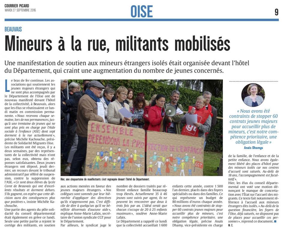 20160927-CP-Beauvais-Mineurs à la rue, militants mobilisés
