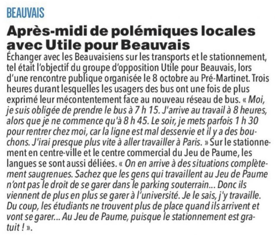 20161011-CP-Beauvais-Après-midi de polémiques locales avec Utile pour Beauvais