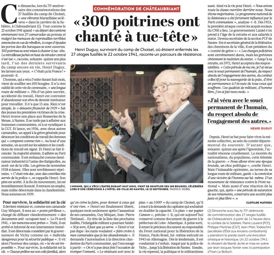20161021-L'Huma-Châteaubriant-« 300 poitrines ont chanté à tue-tête »