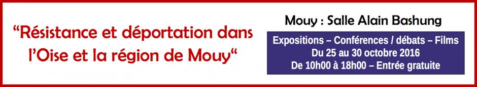 25 au 30 octobre, Mouy - Résistance et déportation dans l'Oise et la région de Mouy