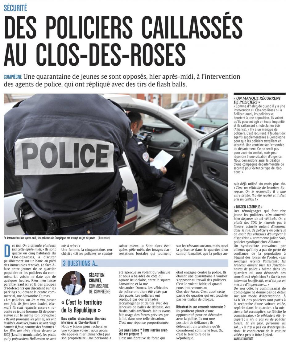 20161101-CP-Compiègne-Des policiers caillassés au Clos-des-Roses