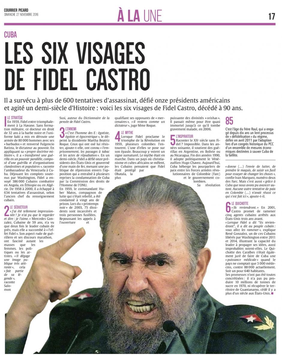 20161127-CP-Cuba-Les six visages de Fidel Castro