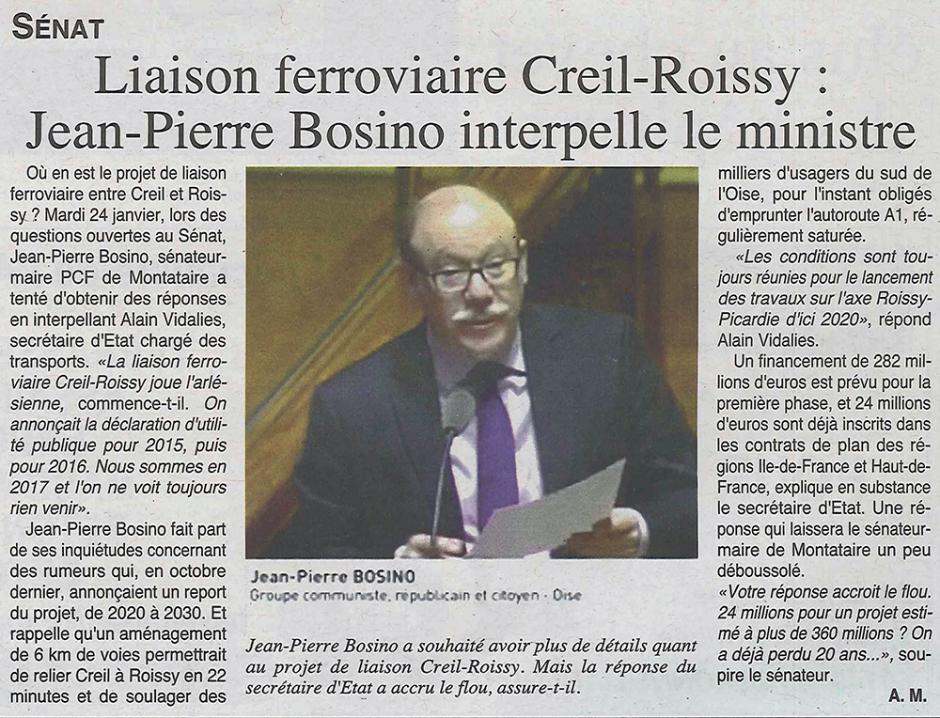 20170208-OH-Picardie-Liaison ferroviaire Creil-Roissy : Jean-Pierre Bosino interpelle le ministre
