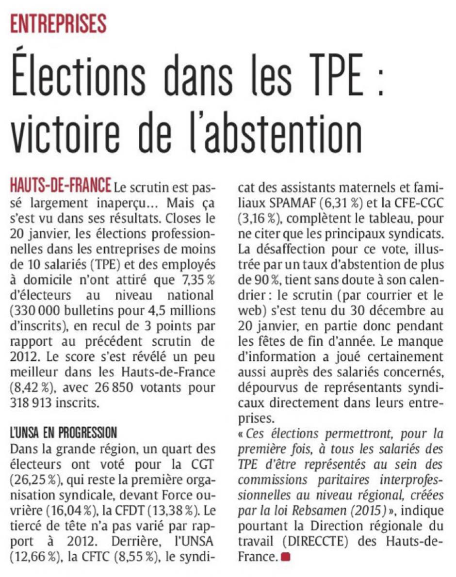 20170209-CP-Hauts-de-France-Élections dans les TPE : victoire de l'abstention