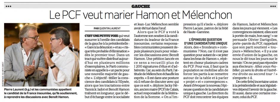 20170222-LeP-France-P2017-Le PCF veut marier Hamon et Mélenchon