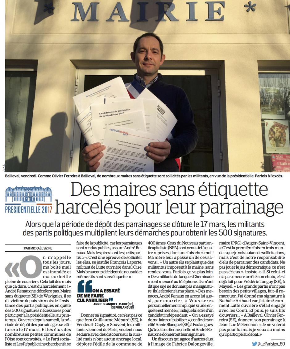 20170227-LeP-Oise-P2017-Des maires sans étiquette harcelés pour leur parrainage