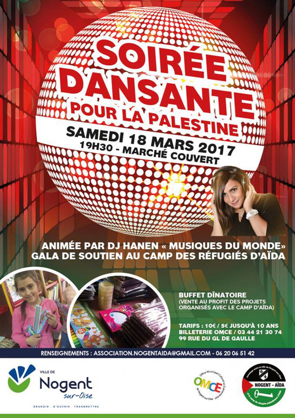 18 mars, Nogent-sur-Oise - Nogent-Aïda-Gala de soutien au camp des réfugiés d'Aïda
