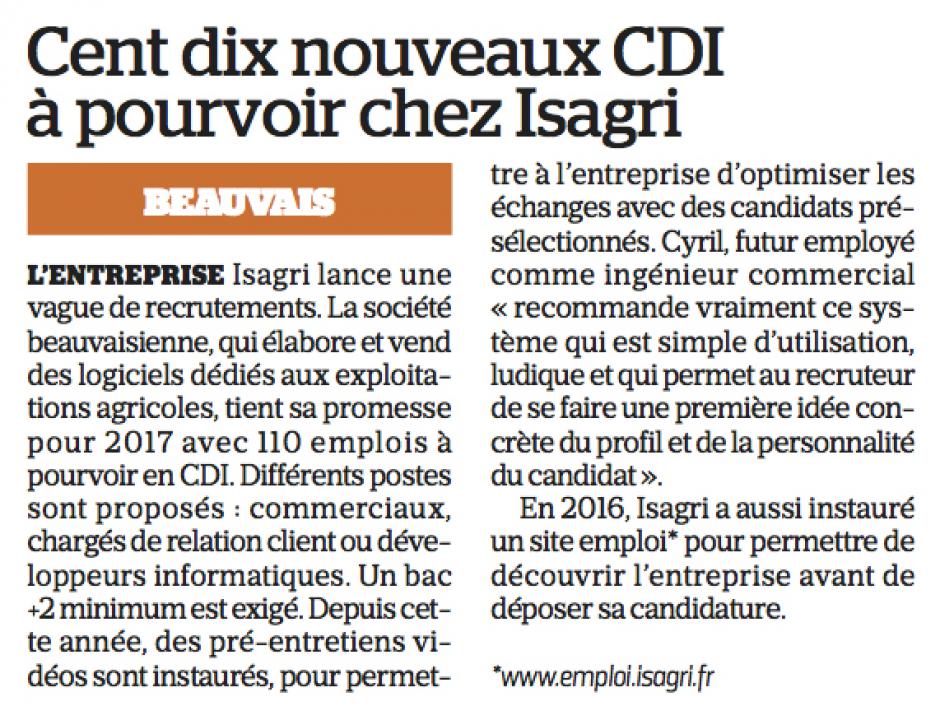 20170328-LeP-Beauvais-Cent dix nouveaux CDI à pourvoir chez Isagri