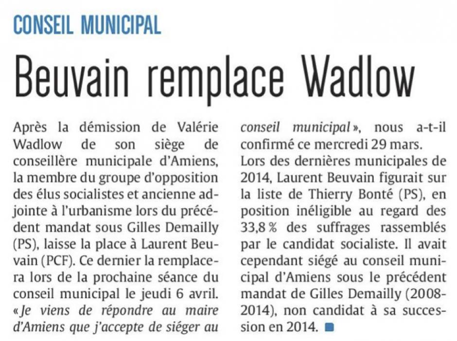 20170330-CP-Amiens-Conseil municipal : Laurent Beuvain remplace Wadlow [édition Amiens]