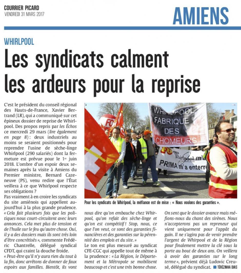 20170331-CP-Amiens-Whirlpool : les syndicats calment les ardeurs pour la reprise [édition Amiens]