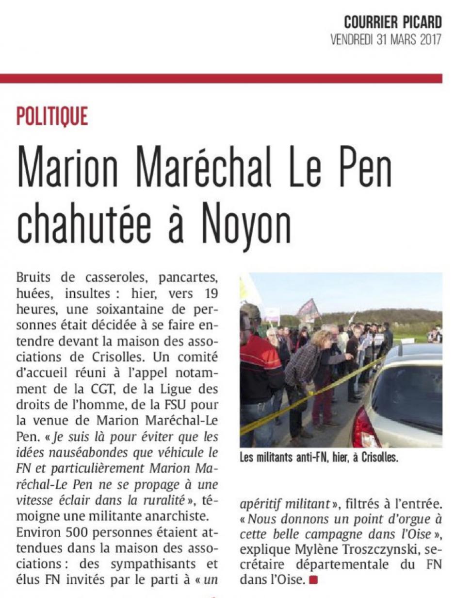 20170331-CP-Crisolles-Maréchal Le Pen chahutée