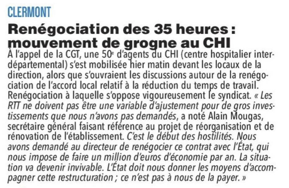 20170401-CP-Clermont-Renégociation des 35 heures : mouvement de grogne au CHI
