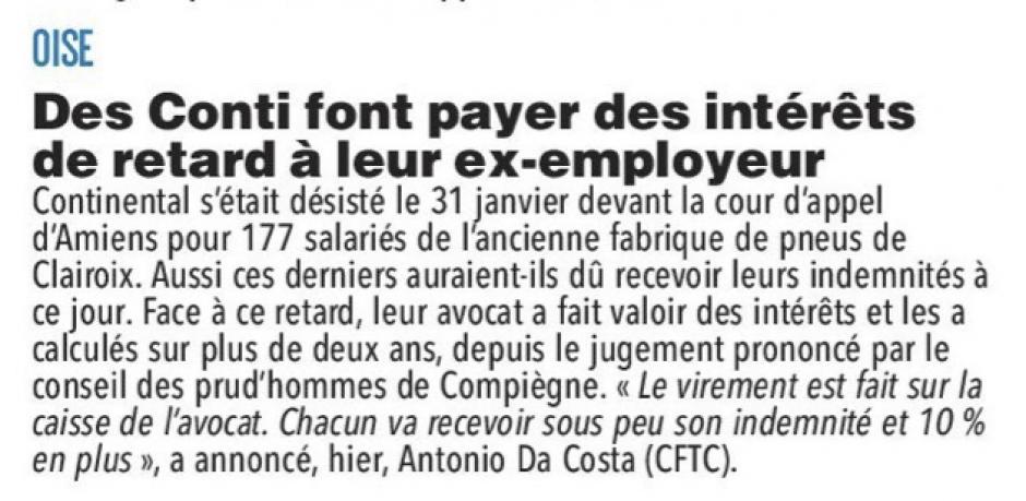 20170407-CP-Clairoix-Des Conti font payer des intérêts de retard à leur ex-employeur